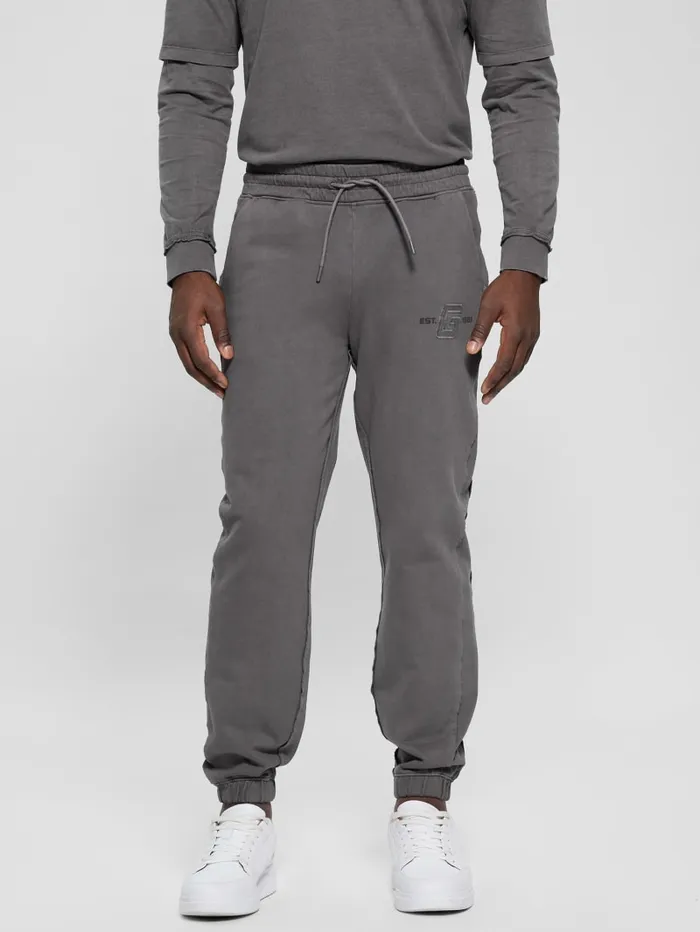 GUESS Pants and Shorts Gondour Patch Pants Grey 8211 Men