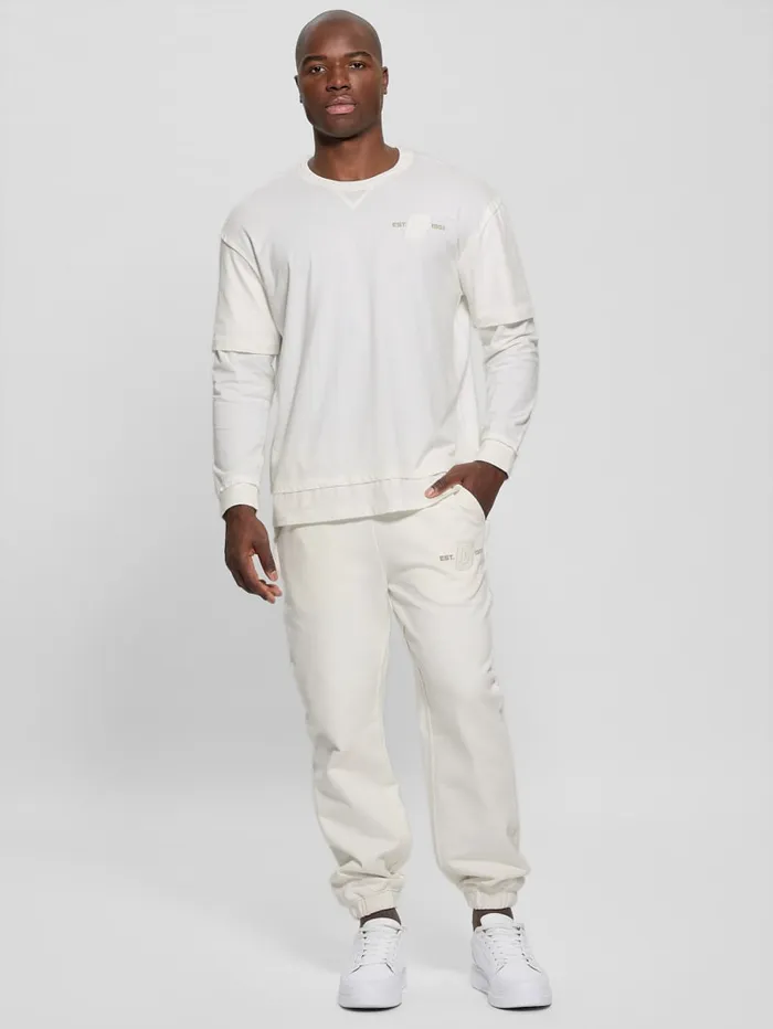 GUESS Pants and Shorts Gondour Patch Pants Grey 8211 Men