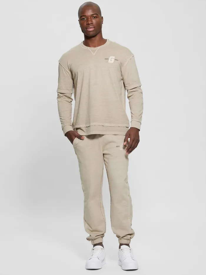 GUESS Pants and Shorts Gondour Patch Pants Grey 8211 Men