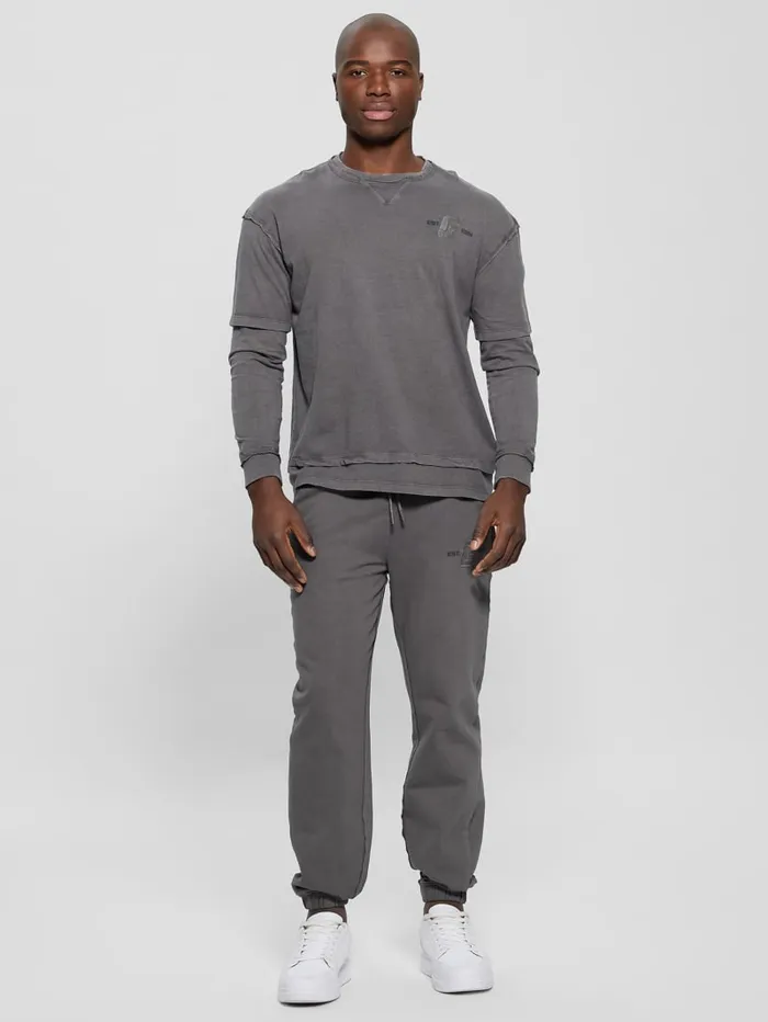 GUESS Pants and Shorts Gondour Patch Pants Grey 8211 Men