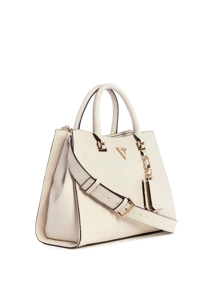 GUESS Sale Cresidia Society Satchel White 8211 Women