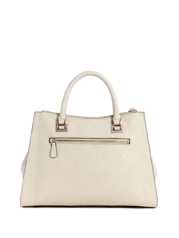 GUESS Sale Cresidia Society Satchel White 8211 Women