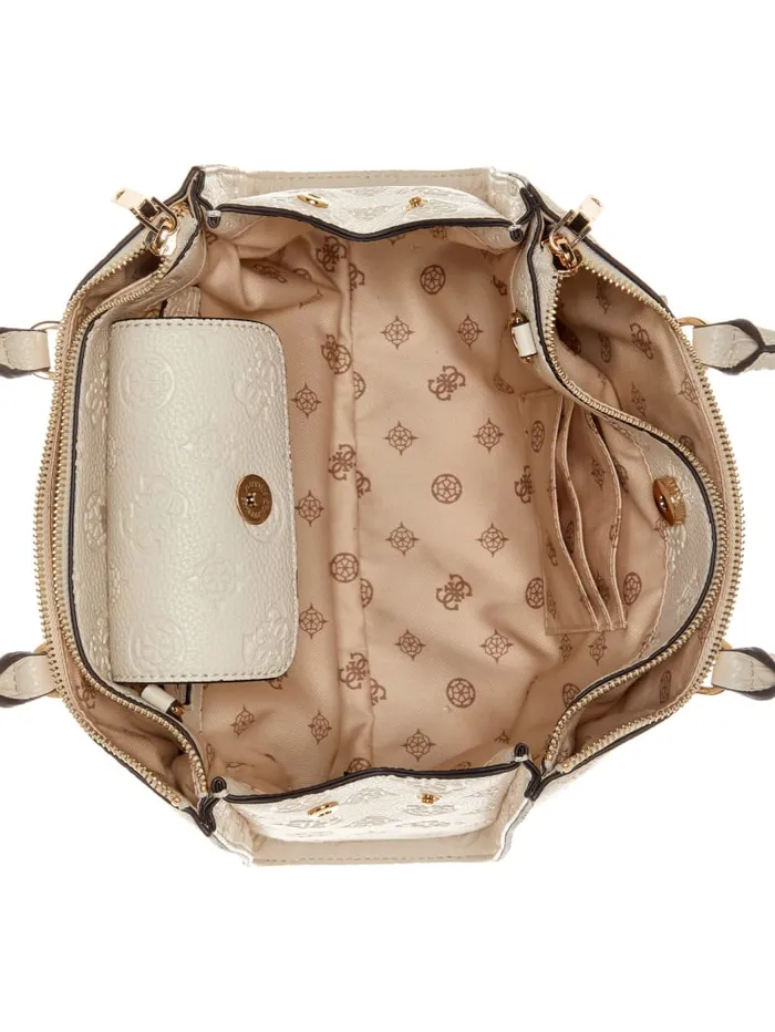 GUESS Sale Cresidia Status Satchel Brown 8211 Women