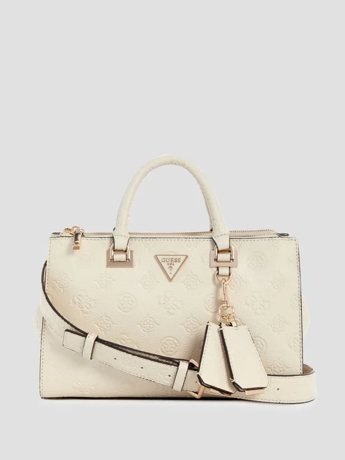 GUESS Sale Cresidia Status Satchel White 8211 Women