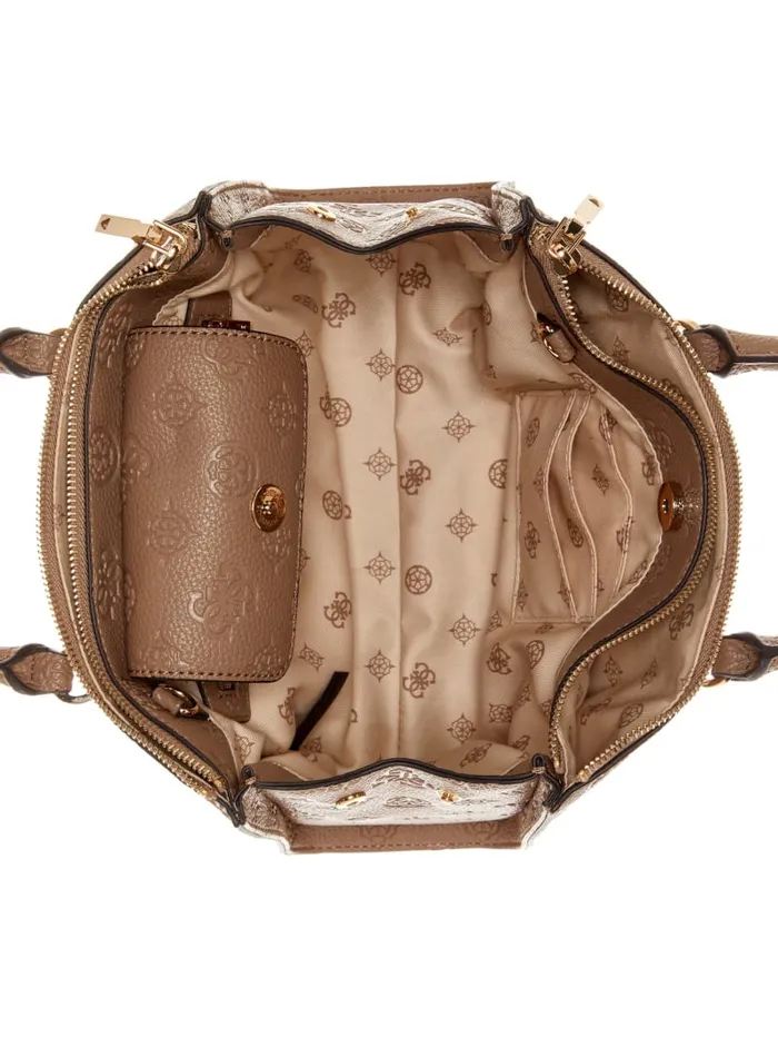 GUESS Sale Cresidia Status Satchel White 8211 Women