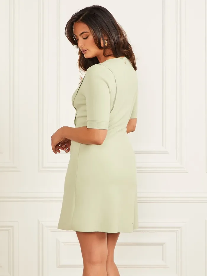 GUESS Sale Diana Shift Sweater Dress Green 8211 Women