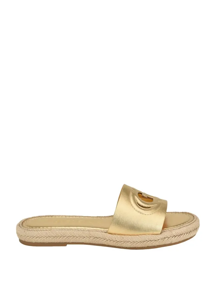 GUESS Sale Katica Espadrille Sandals Gold 8211 Women