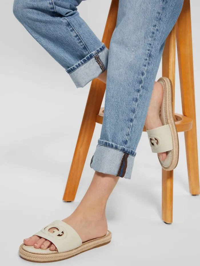 GUESS Sale Katica Espadrille Sandals Gold 8211 Women