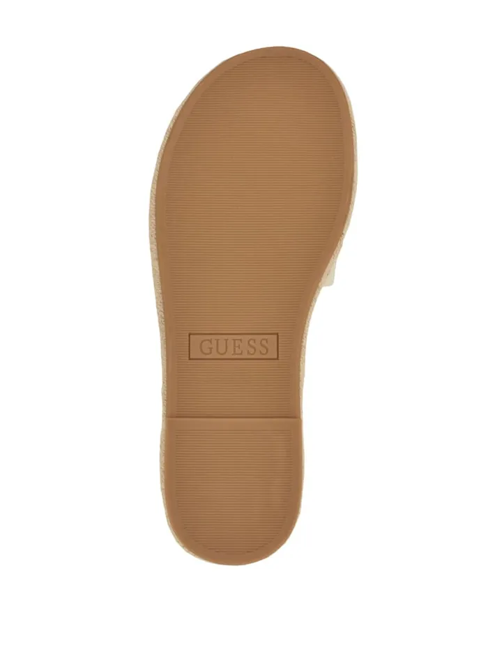 GUESS Sale Katica Espadrille Sandals Gold 8211 Women