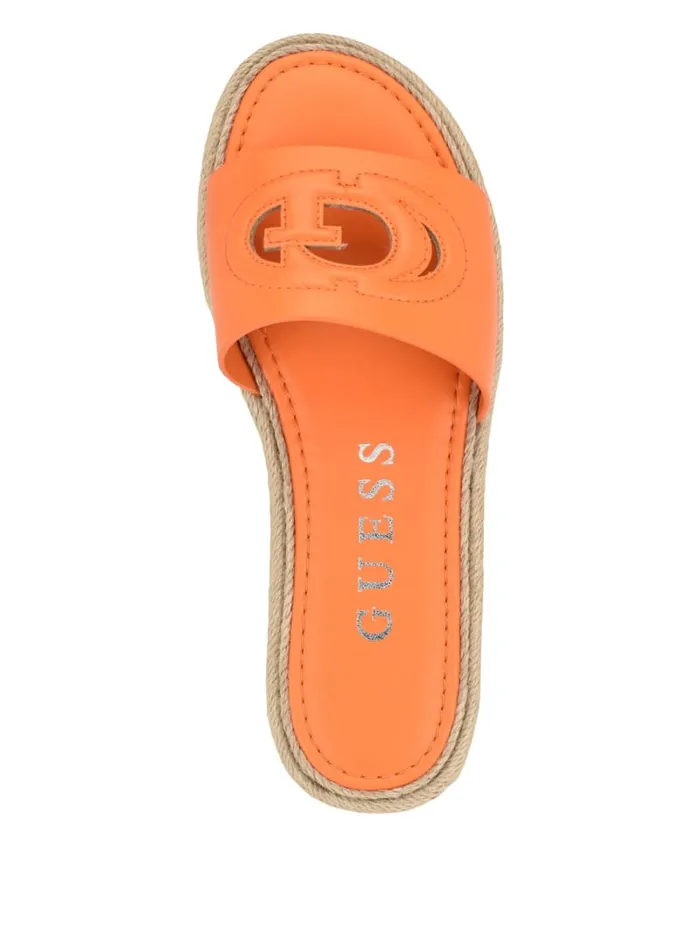 GUESS Sale Katica Espadrille Sandals Gold 8211 Women
