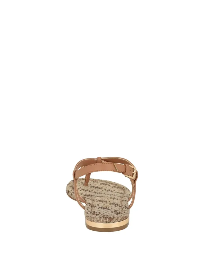 GUESS Sale Meaa Chain TStrap Sandals Black 8211 Women