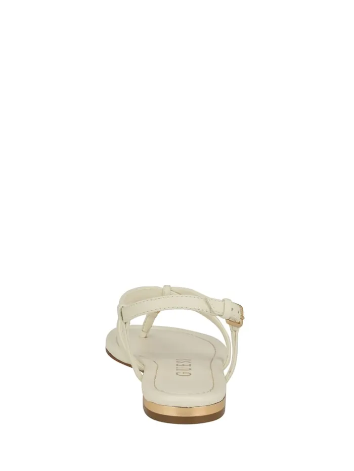 GUESS Sale Meaa Chain TStrap Sandals Black 8211 Women