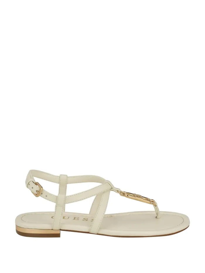 GUESS Sale Meaa Chain TStrap Sandals Black 8211 Women