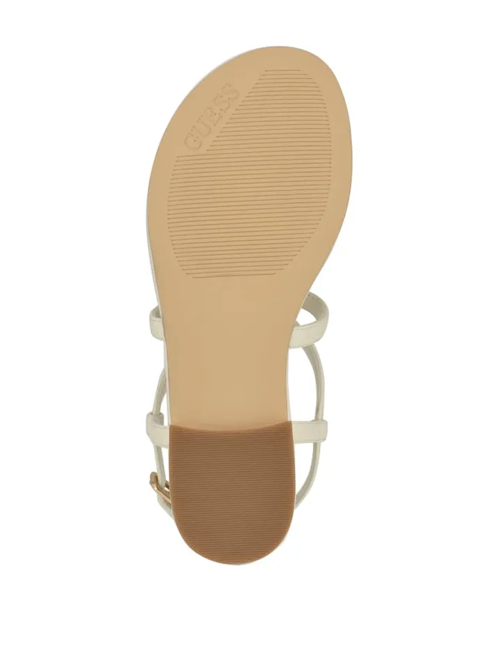 GUESS Sale Meaa Chain TStrap Sandals Black 8211 Women