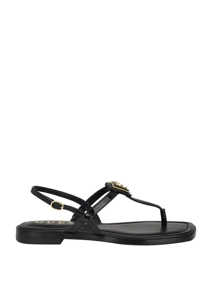 GUESS Sale Rainey TStrap Sandals Black 8211 Women