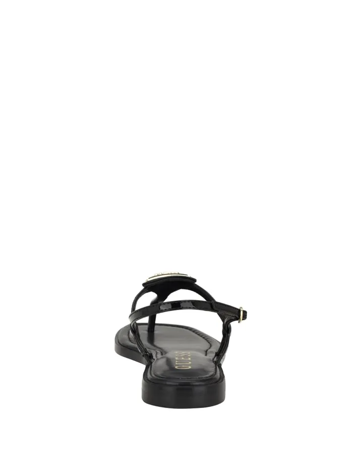 GUESS Sale Rainey TStrap Sandals Black 8211 Women