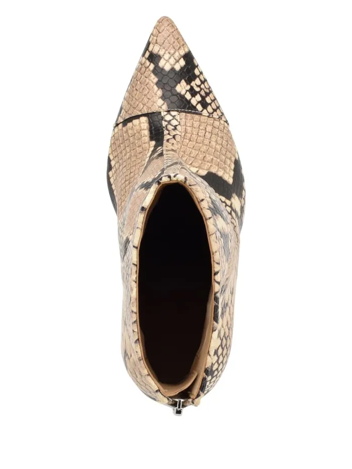 GUESS Sale Simone ZipUp Heel Booties Brown 8211 Women