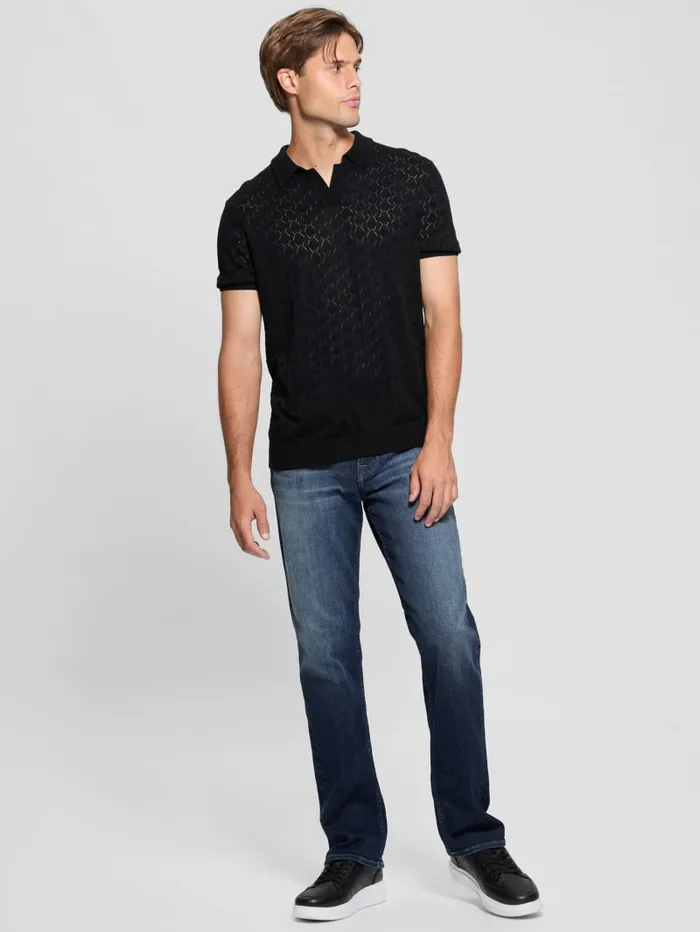 GUESS Shirts Eco Brian Pointelle Polo White 8211 Men