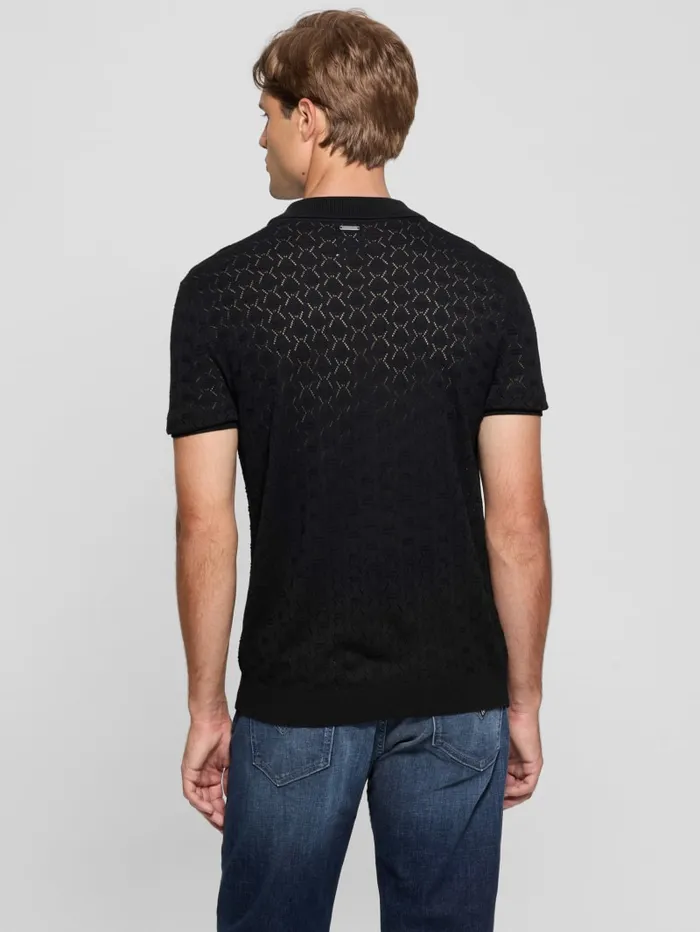 GUESS Shirts Eco Brian Pointelle Polo White 8211 Men