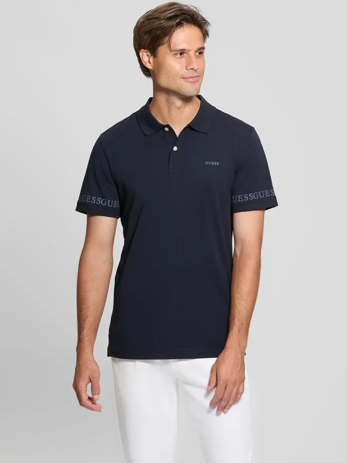 GUESS Shirts Eco Nolan Polo Blue 8211 Men