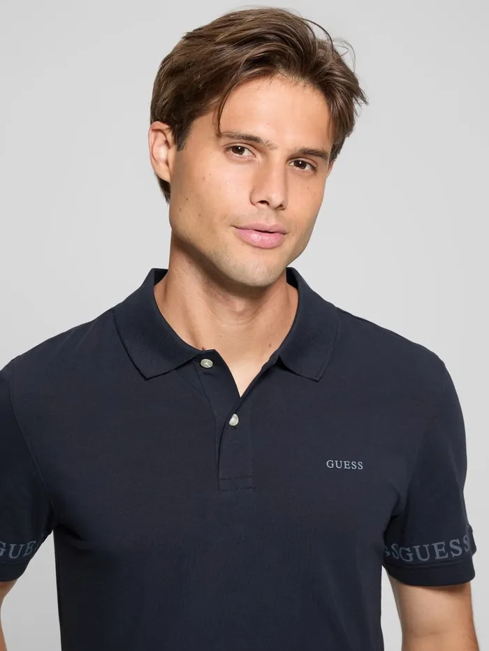 GUESS Shirts Eco Nolan Polo Blue 8211 Men