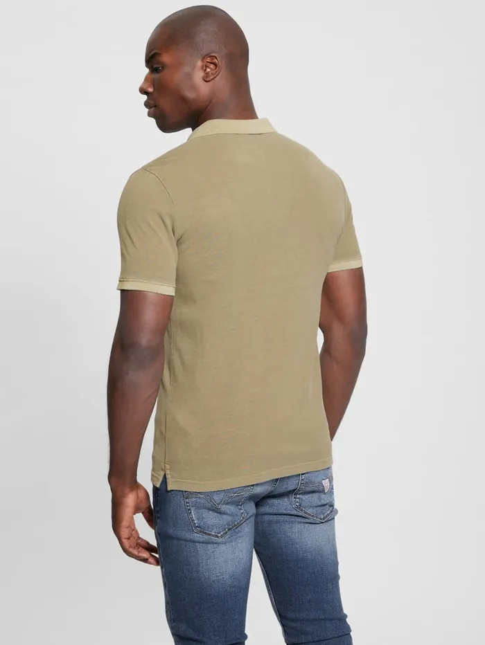 GUESS Shirts Eco Pique Polo Beige 8211 Men