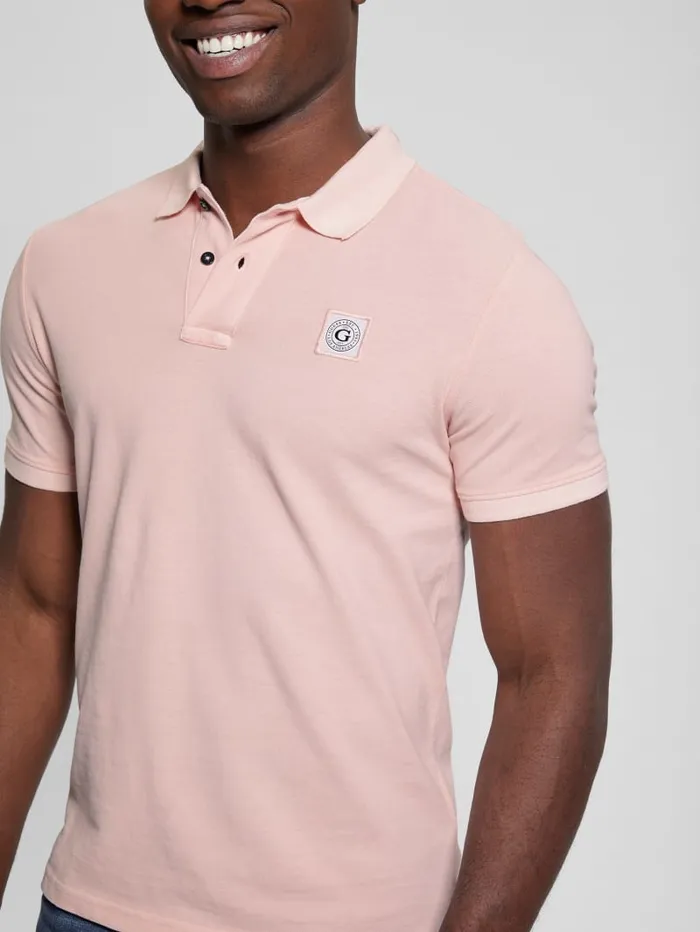 GUESS Shirts Eco Pique Polo Beige 8211 Men
