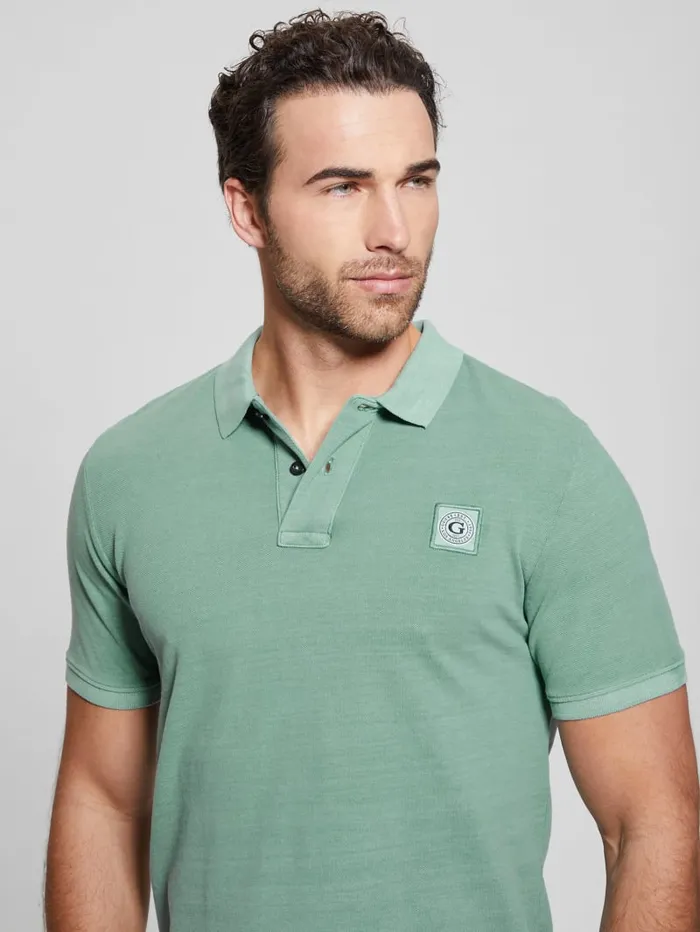 GUESS Shirts Eco Pique Polo Beige 8211 Men