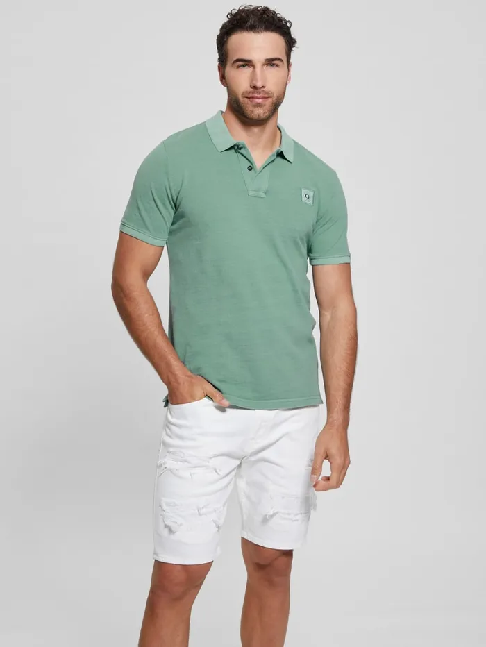 GUESS Shirts Eco Pique Polo Beige 8211 Men