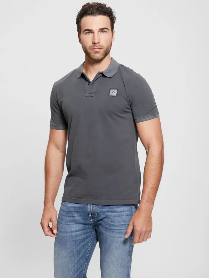 GUESS Shirts Eco Pique Polo Beige 8211 Men
