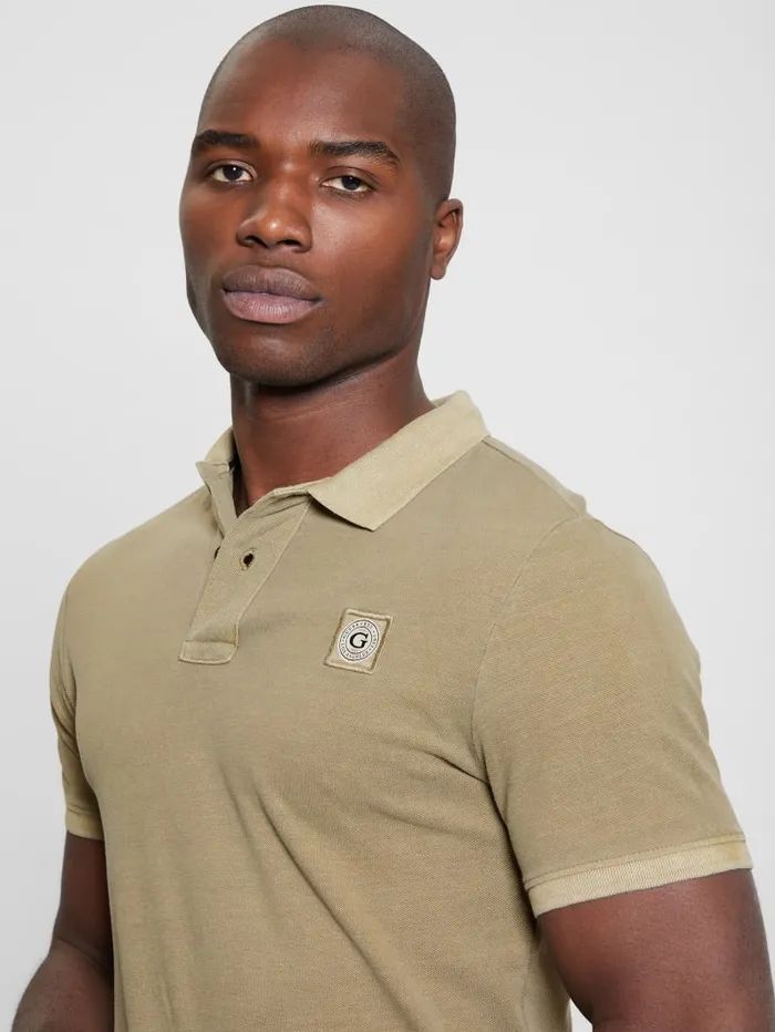 GUESS Shirts Eco Pique Polo Beige 8211 Men