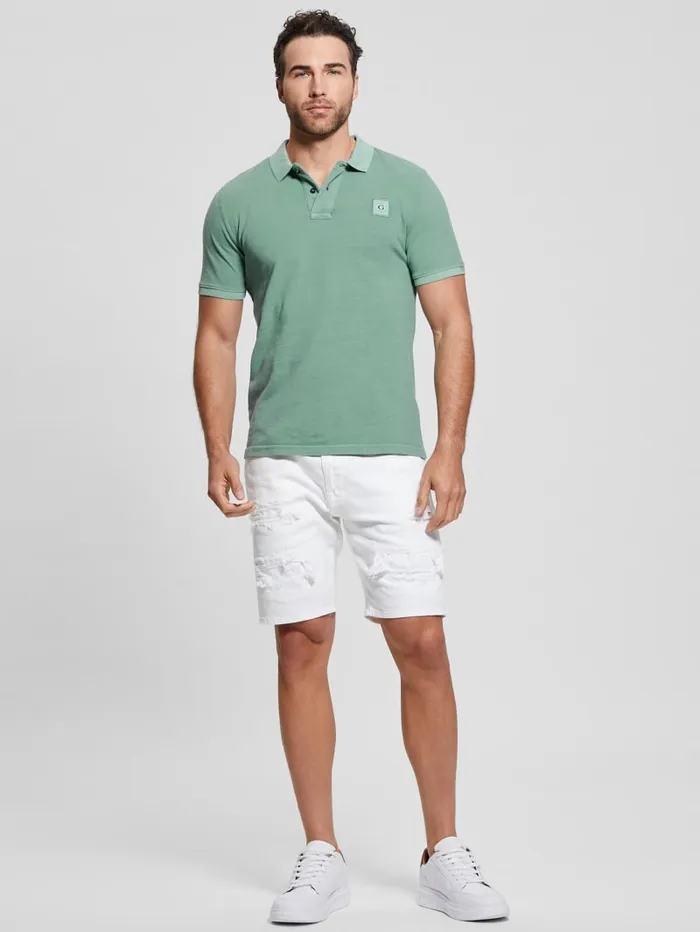 GUESS Shirts Eco Pique Polo Pink 8211 Men