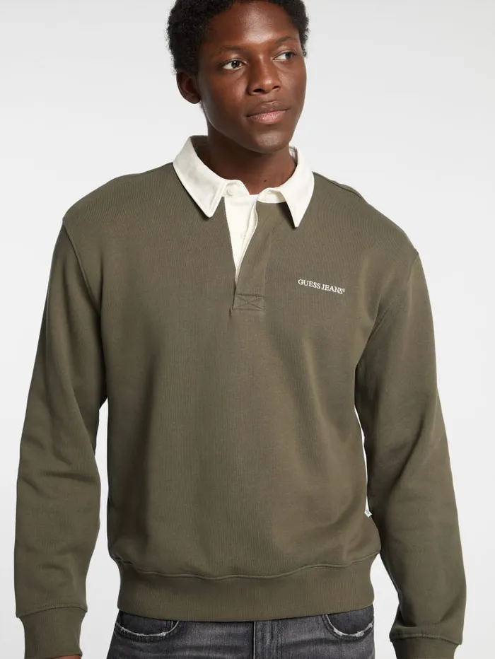 GUESS Shirts Eco Rugby Shirt Green 8211 Men