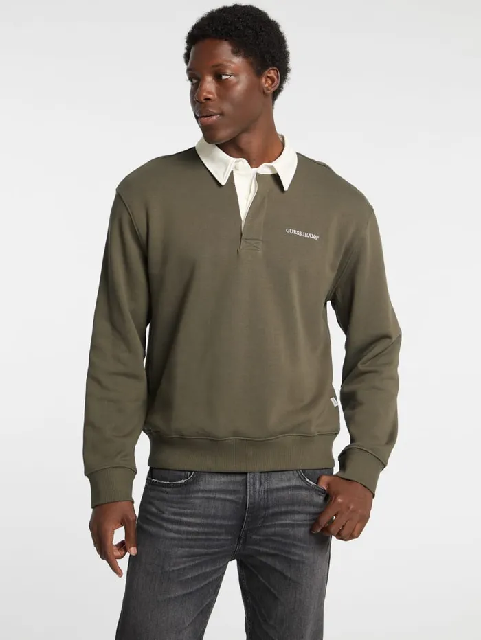 GUESS Shirts Eco Rugby Shirt Green 8211 Men