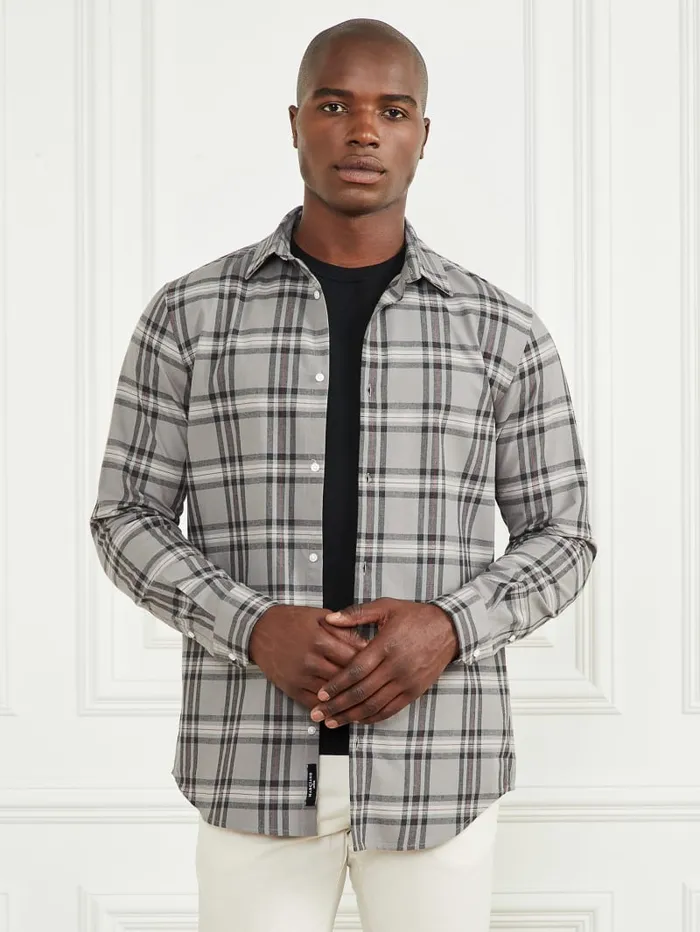 GUESS Shirts Joe Plaid Shirt Blackwhite 8211 Men
