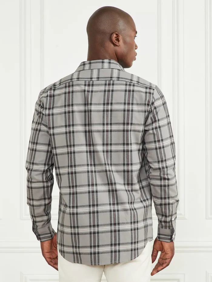 GUESS Shirts Joe Plaid Shirt Blackwhite 8211 Men