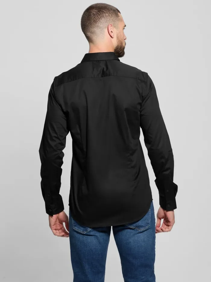 GUESS Shirts Luxe Stretch Shirt Blue 8211 Men