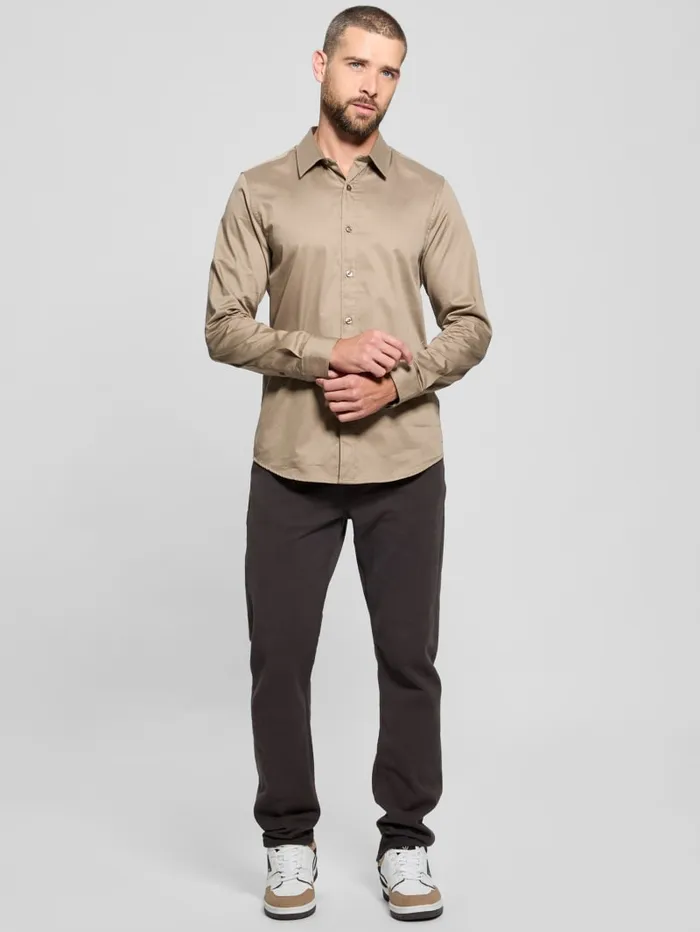 GUESS Shirts Luxe Stretch Shirt Blue 8211 Men