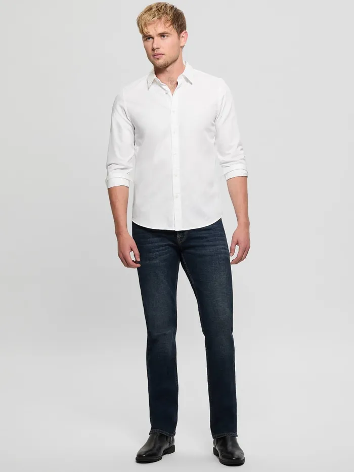 GUESS Shirts Luxe Stretch Shirt Blue 8211 Men