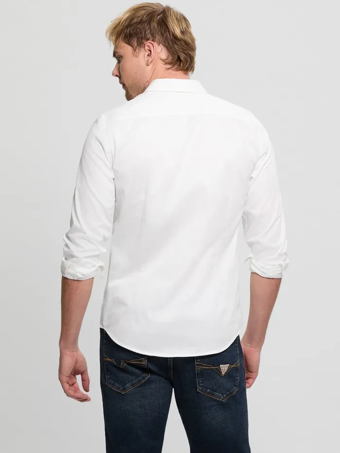 GUESS Shirts Luxe Stretch Shirt Blue 8211 Men