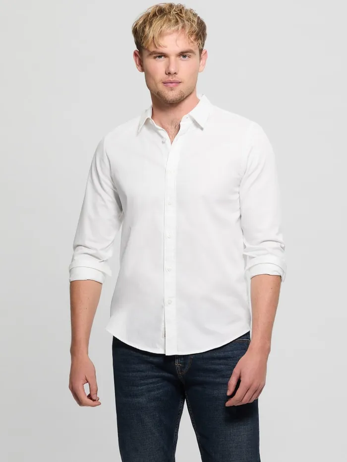 GUESS Shirts Luxe Stretch Shirt Blue 8211 Men