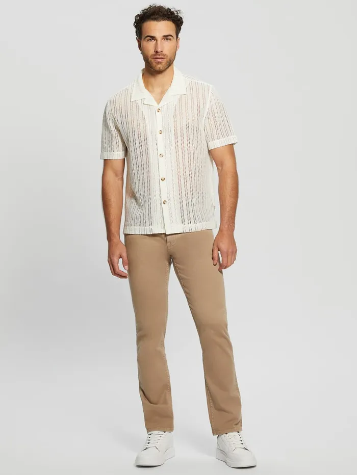 GUESS Shirts Panama Knit Shirt Black 8211 Men