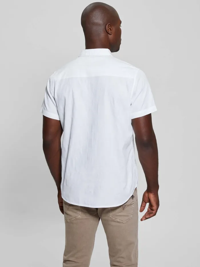 GUESS Shirts Parker Dobby Shirt White 8211 Men