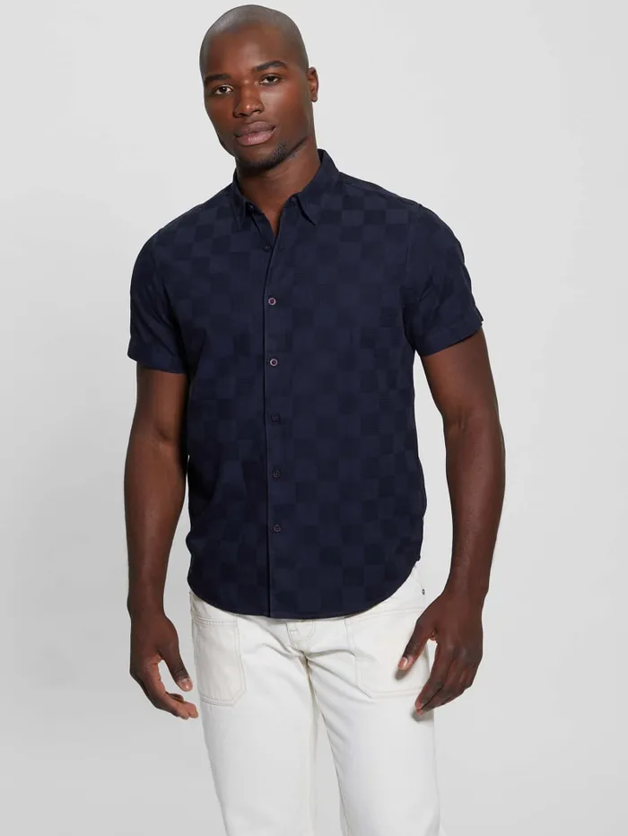 GUESS Shirts Parker Dobby Shirt White 8211 Men