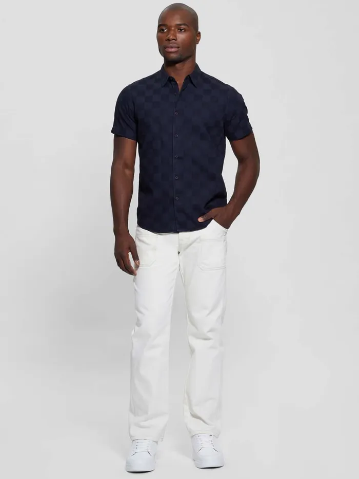 GUESS Shirts Parker Dobby Shirt White 8211 Men