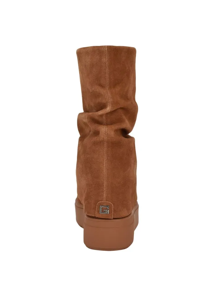 GUESS Shoes Guinna Hidden Wedge Ankle Boots Brown 8211 Women