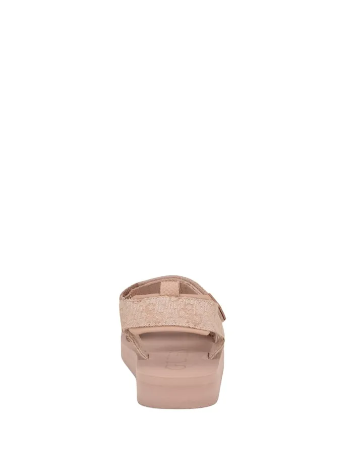 GUESS Shoes Nylaha Rhinestone Flatform Sandals Pink 8211 Women