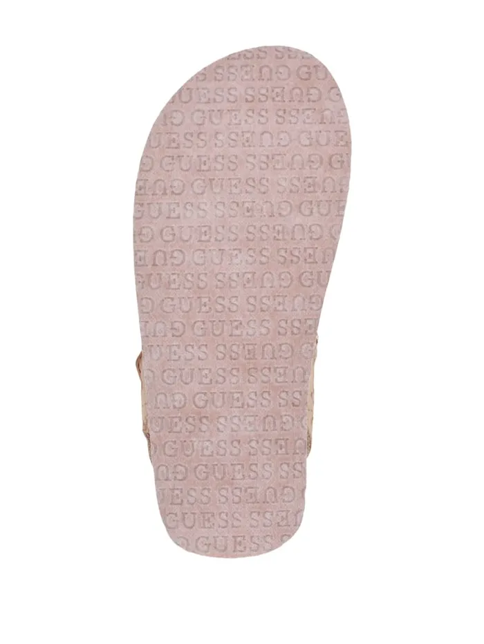 GUESS Shoes Nylaha Rhinestone Flatform Sandals Pink 8211 Women