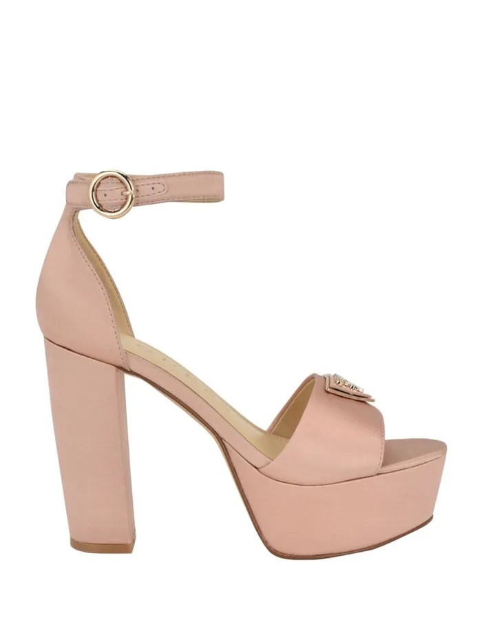 GUESS Shoes Seton Satin Platform Heels Pink 8211 Women