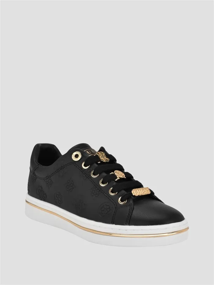 GUESS Shoes Stasey Debossed LowTop Sneakers White 8211 Women